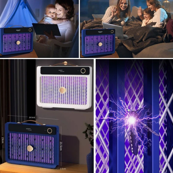 4000mAh Şarj Edilebilir Kablosuz Yüksek Güçlü Elektrikli Sivrisinek Öldürücü 