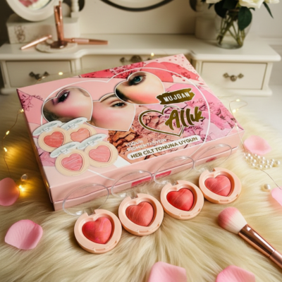 4'lü Kalp Allık Blush Seti
