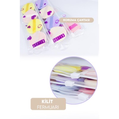 4'lü Tutmalı Pudra Makyaj Süngeri Puf Seti