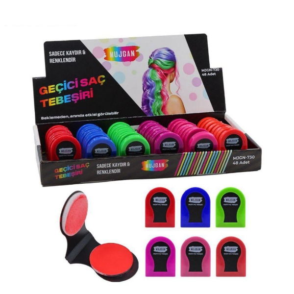 6'lı Geçici Saç Tebeşiri Seti 