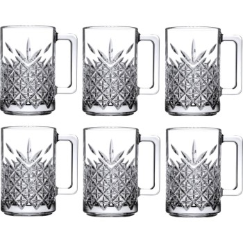 6'lı Kulplu Kristal Meşrubat Bardağı 