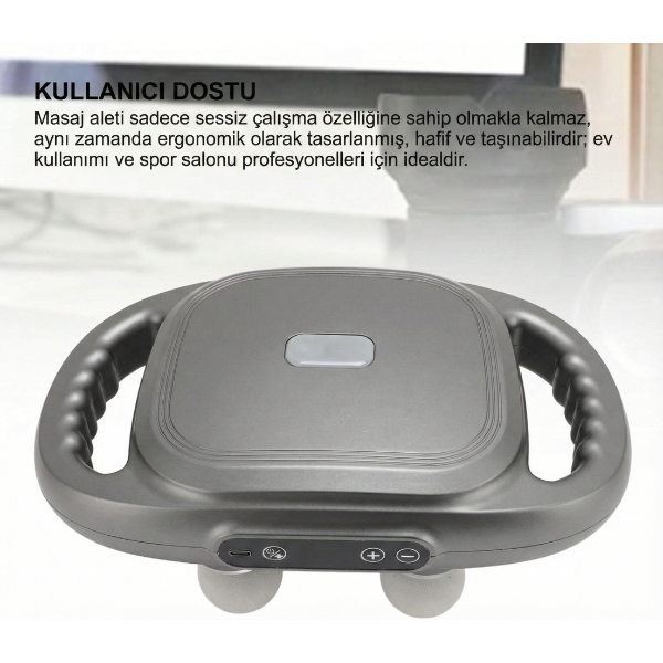 8 Başlıklı Şarjlı Isıtmalı Masaj Aleti 