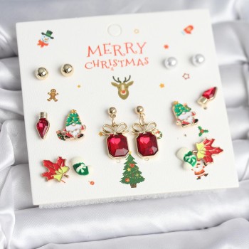 8 Çift Yılbaşı Temalı Kadın Küpe