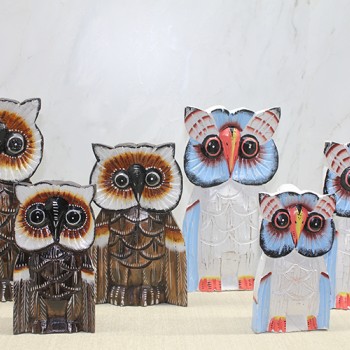 Ahşap 3'lü Baykuş Seti 30 cm