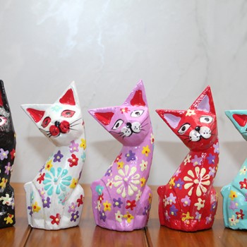 Ahşap 5'li Kedi Seti Model 2