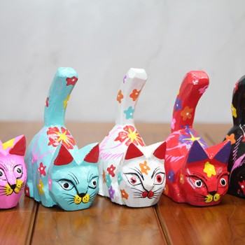 Ahşap 5'li Kedi Seti Model 4