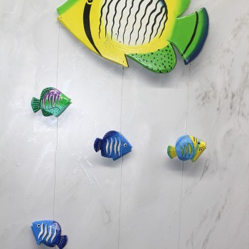 Ahşap Balıklı Rüzgar Çanı