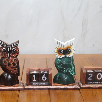 Ahşap Baykuş Takvim  Büyük Boy