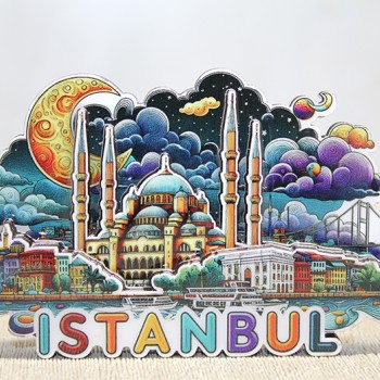 Ahşap İstanbul Temalı Magnet - Model 1 
