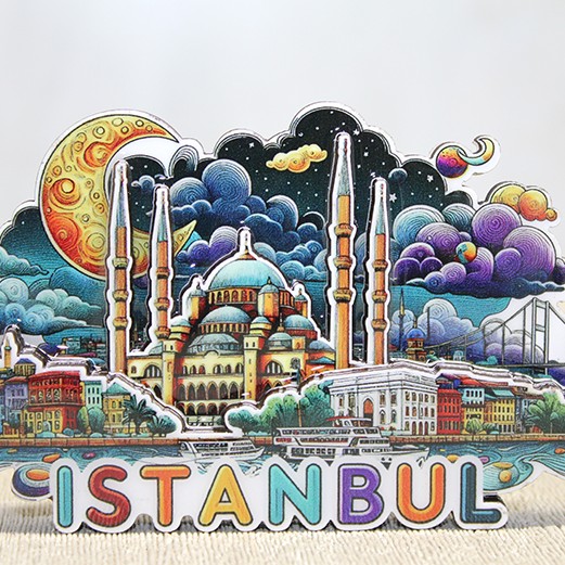 Ahşap İstanbul Temalı Magnet - Model 1 