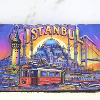 Ahşap İstanbul Temalı Magnet - Model 13