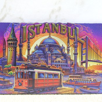 Ahşap İstanbul Temalı Magnet - Model 9