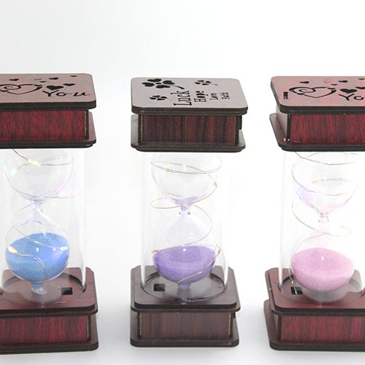 Ahşap Ledli Kum Saati Model 1