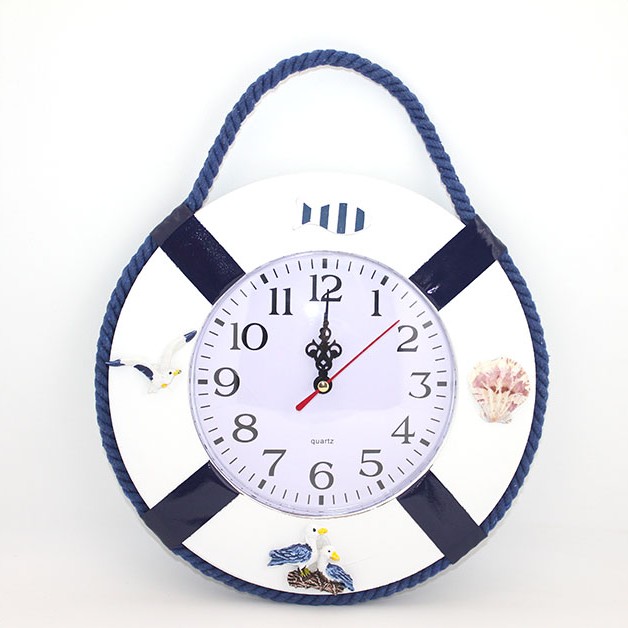 Ahşap Marin Duvara Asmalı Saat 