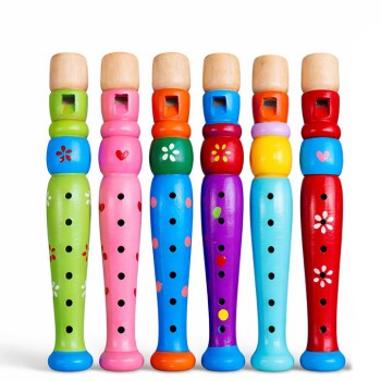 Ahşap Renkli Flüt Küçük 