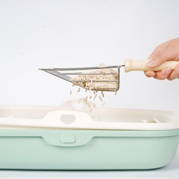 Ahşap Saplı Metal Kum Temizleme Küreği 