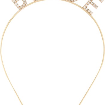 Altın Gold Renk Bekarlığa Veda Kristal Taş Bride Tacı İthal