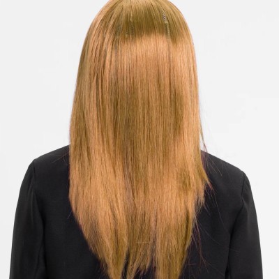 Altın Renk Düz Kesim İçi Astarlı Uzun Parti Peruğu 