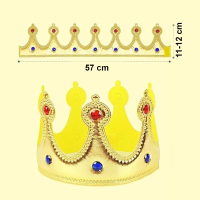 Altın Renk Eva Malzemeden İmal Çocuk Kral Tacı 57 cm