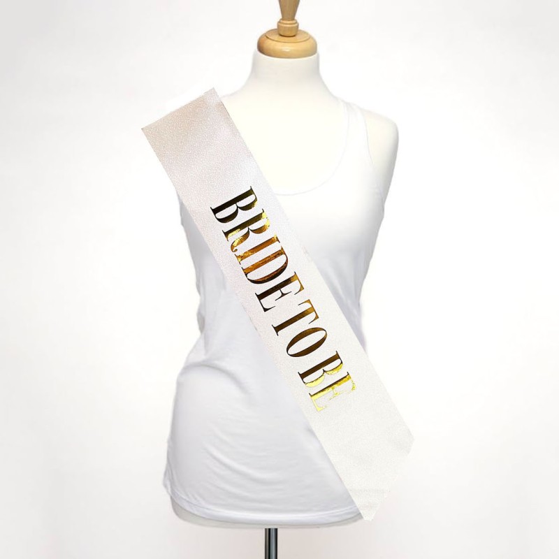 Altın Yazılı Bride To Be Simli Kuşak Kemer