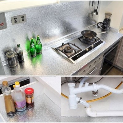 Alüminyum Folyo Yapışkanlı Mutfak Koruyucu Folyo 2 Metre