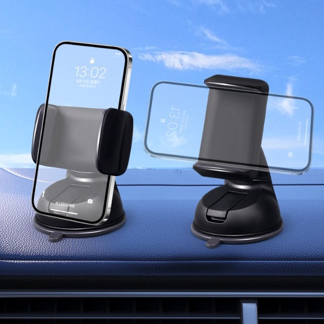 Araç İçi Torpido ve Cam Vakumlu Kısa Boy Telefon Tutucu 