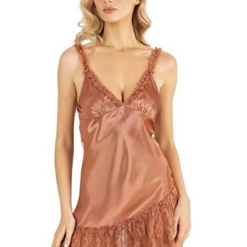 Arias Closet Bakır Kısa Saten Gecelik 8238