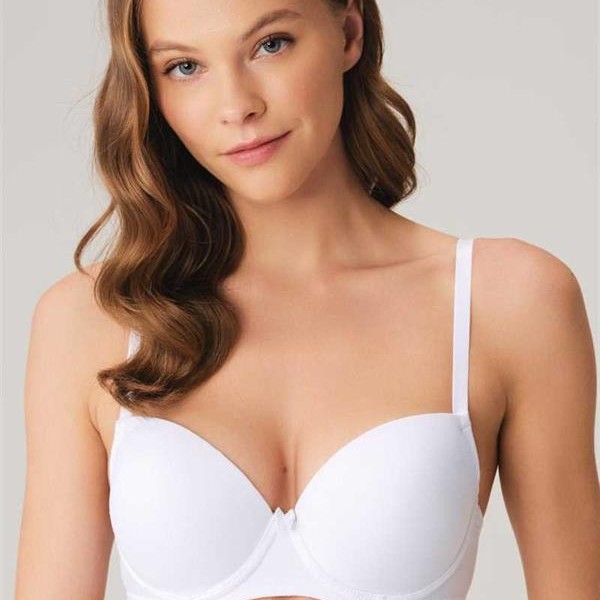 Arias Closet Balenli Destekli Dolgulu Askıları Çıkabilen Günlük Klasik T-Shirt Sütyeni