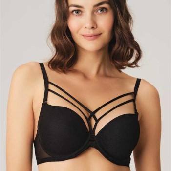 Arias Closet Balenli Destekli Dolgulu Askıları Çıkabilen Yaka Detaylı T-Shirt Sütyeni