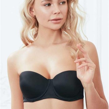 Arias Closet Balenli Desteksiz Dolgusuz Askısız Straplez Günlük Klasik T-Shirt Sütyeni