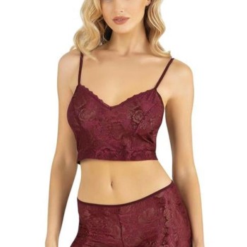 Arias Closet Bordo Saten Şort Takımı 9219