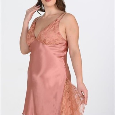 Arias Closet Büyük Beden Bakır Gecelik  2109