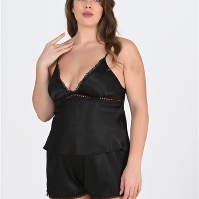 Arias Closet Büyük Beden Siyah Şort Takımı