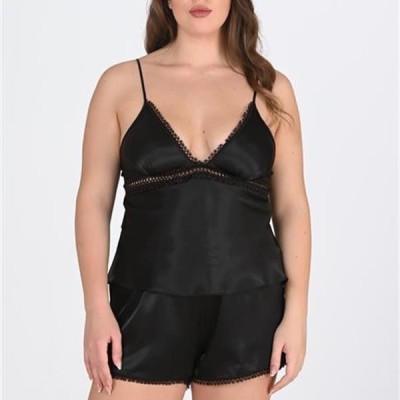 Arias Closet Büyük Beden Siyah Şort Takımı