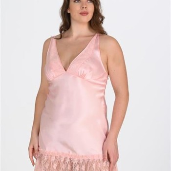 Arias Closet Büyük Beden Somon Gecelik 2112