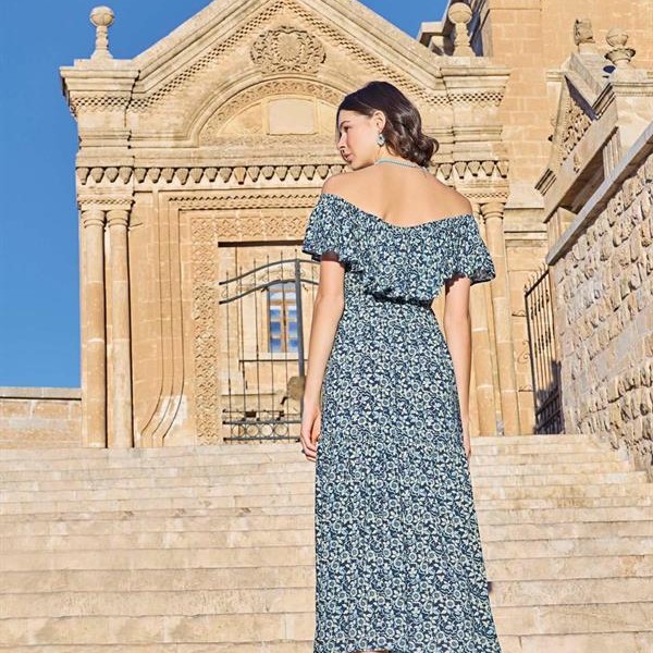 Arias Closet Çiçek Desenli Elbise