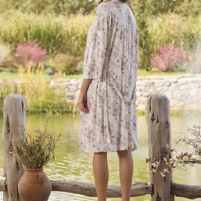 Arias Closet Çiçek Desenli Ve Dantelli Sabahlık Takımı