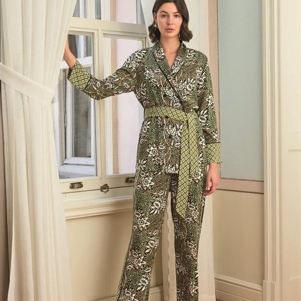 Arias Closet Çiçek Yaprak Ve Etnik Desenli Pijama Takımı