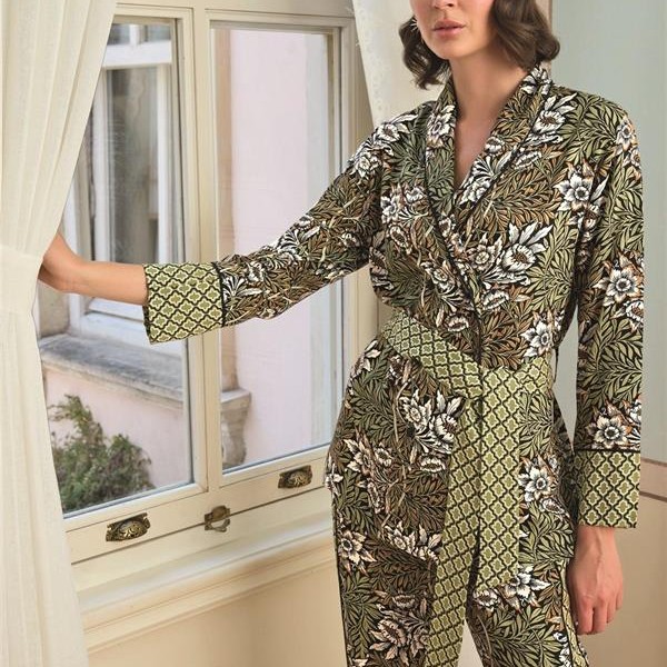 Arias Closet Çiçek Yaprak Ve Etnik Desenli Pijama Takımı
