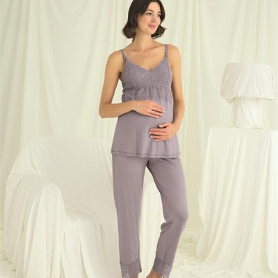 Arias Closet Dantelli Hamile Lohusa 3'Lü Pijama Takımı