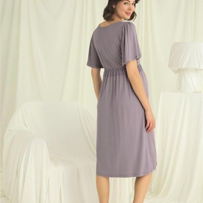 Arias Closet Dantelli Önü Düğmeli Hamile Lohusa Gecelik