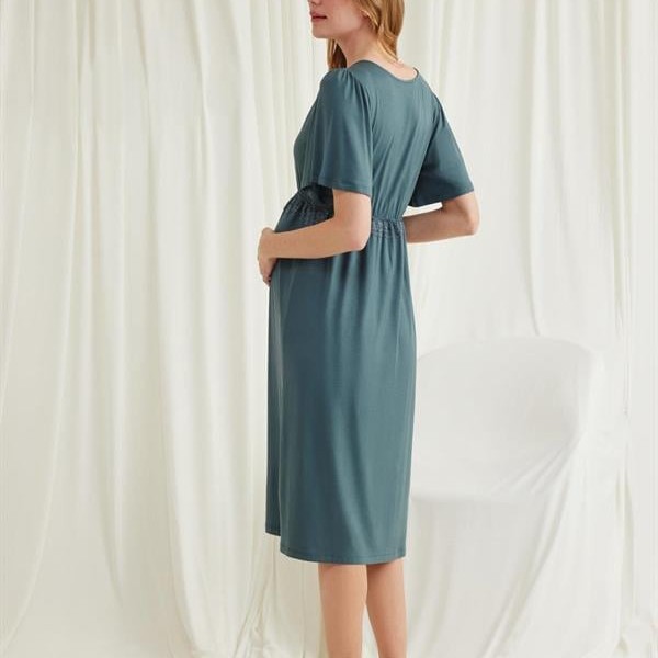 Arias Closet Dantelli Önü Düğmeli Hamile Lohusa Viskon Gecelik