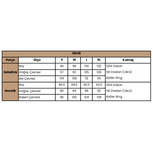 Arias Closet Dekolteli Yakası Ve Kolu Dantelli Sabahlık Takımı
