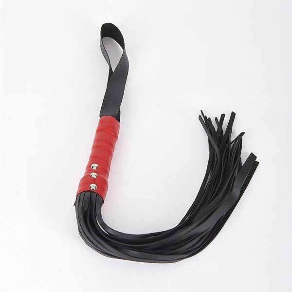 Arias Closet Deri Siyah Kırmızı Kırbaç