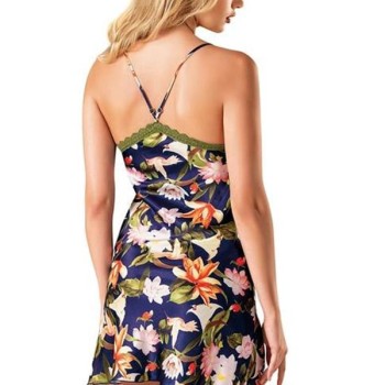 Arias Closet Desenli Saten Gecelik 8147