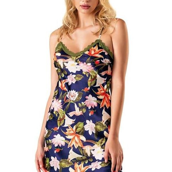Arias Closet Desenli Saten Gecelik 8147