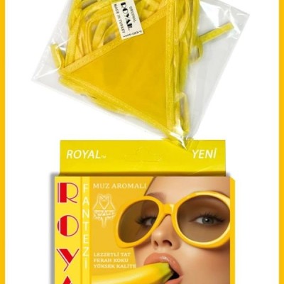 Arias Closet Fantezi Tüketilebilen Yenilebilir Muz Aromalı İç Çamaşırı Takımı