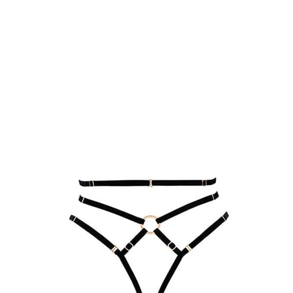 Arias Closet Göğüs Detaylı Fantezi Siyah Harness