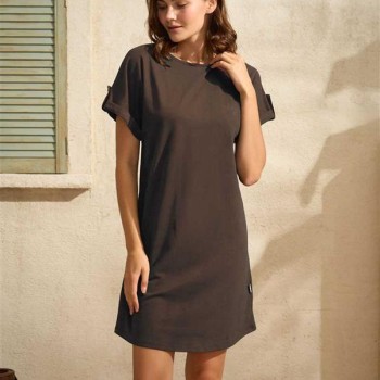 Arias Closet Günlük Kısa Kol Bisiklet Yaka Cotton Düz Yazlık Kısa Pijama Takımı