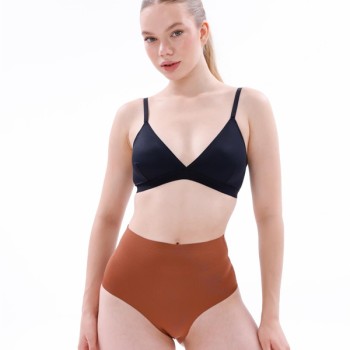 Arias Closet Kahverengi Mı Emay 2704 Lazer Kesim Yüksek Bel Hayalet Külot